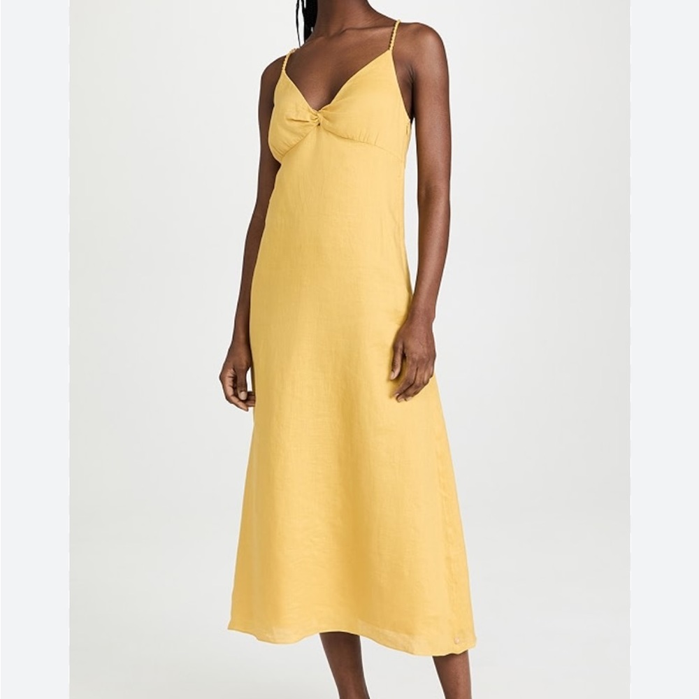Scotch and Soda - Midi linen slip dress in Yellow - size S